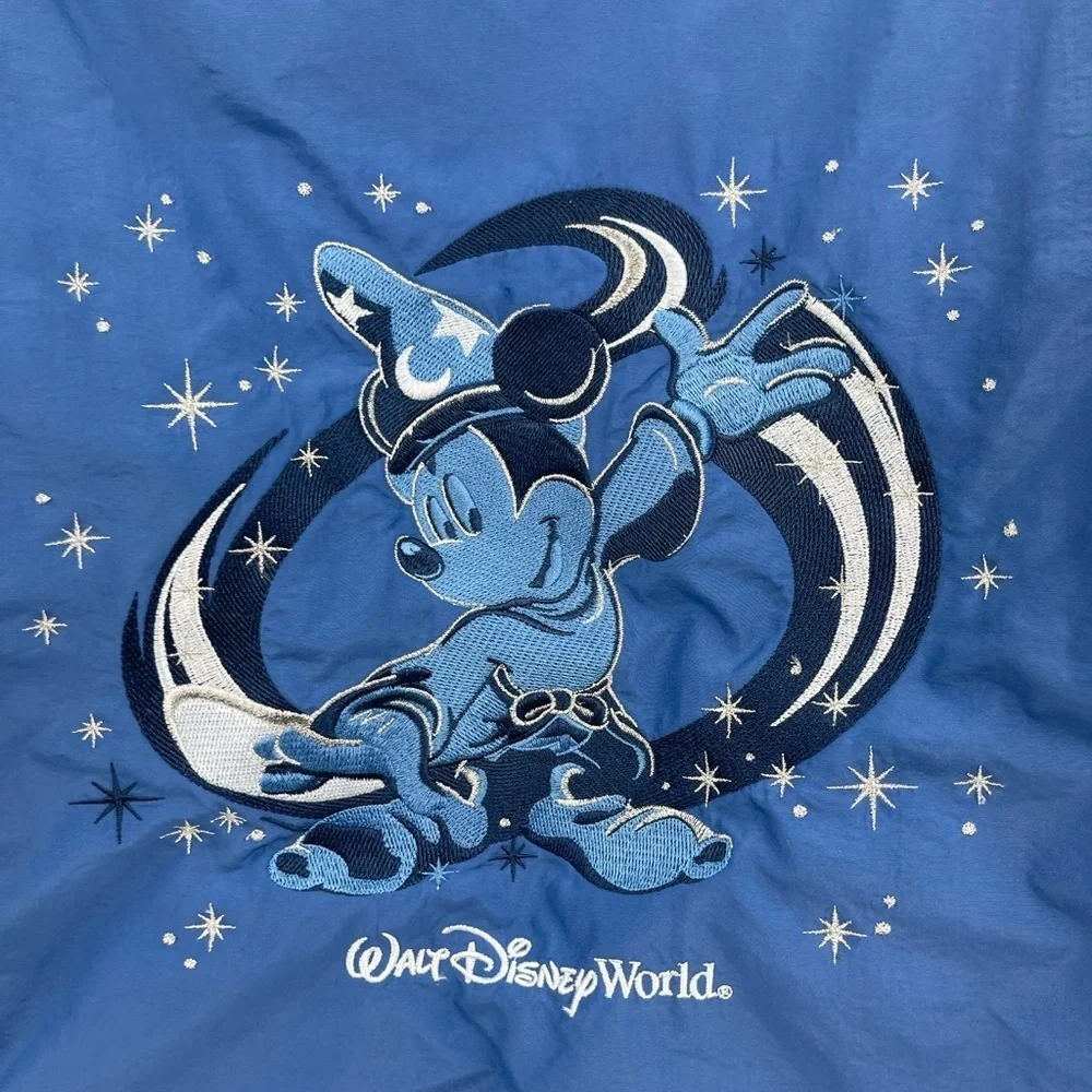 Unisex 90s vintage Walt Disney magical Mickey Mouse blue windbreaker small